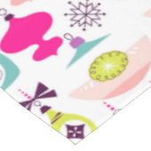 Helle Retro Weihnachtsverzierungen Tischdecke (Schrägansicht)