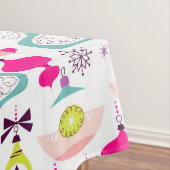 Helle Retro Weihnachtsverzierungen Tischdecke (Beispiel)