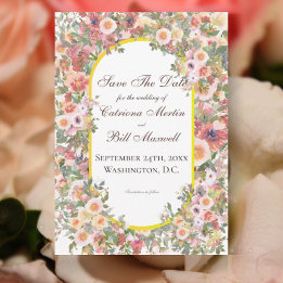 Helle Romantische Garten-Hochzeitseinladungskarte  Einladung