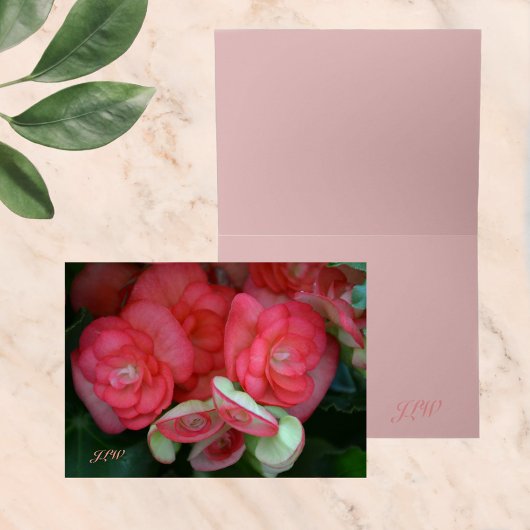Helle rosa Begonia Note Card