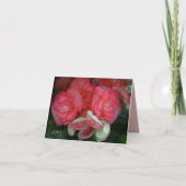 Helle rosa Begonia Note Card (Vorderseite)