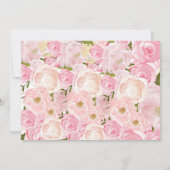 Helle rosa BlumenAbschluss-Party Einladung (Rückseite)