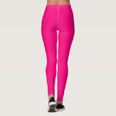 Helle rosa Farbe einfarbig schlicht Leggings (Rückseite)