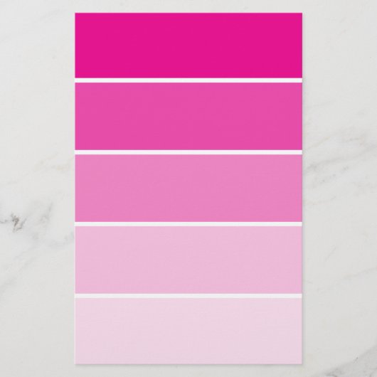Helle rosa Farben-Proben Briefpapier (Vorderseite)