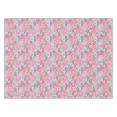 Helle rosa Flamingos auf Blau 2 Tischdecke (Vorderseite (Horizontal))