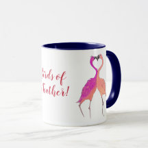 Helle rosa Flamingos in Love Birds of a Feather