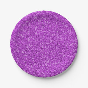 Helle rosa Funken Glitter Glamour individuelle Par Pappteller