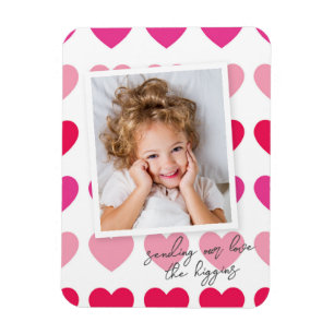 Helle rosa Herzen Foto Valentinstag Feiertag C Magnet
