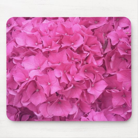 Helle rosa Hortensienblüten Mousepad (Vorne)