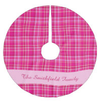 Helle rosa karierte Familienname-Gewohnheit