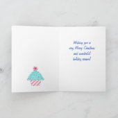 Helle rosa Kuchen-Kunst-frohe Weihnachten (Innenseite)