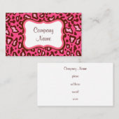 Helle rosa Leopard-Visitenkarte Visitenkarte (Vorne/Hinten)