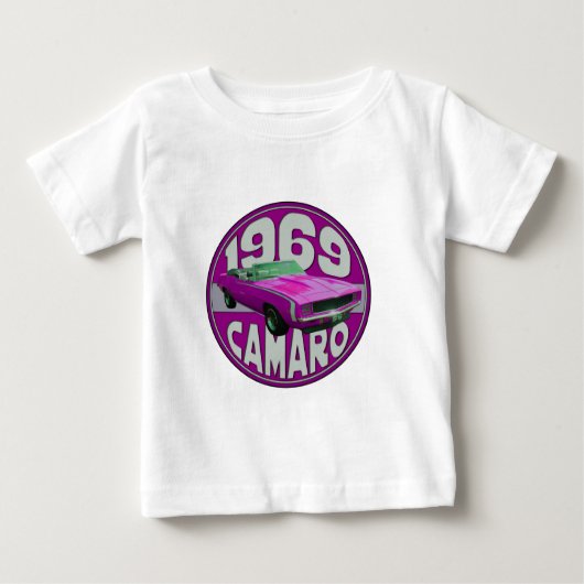 Helle rosa Linie Camaro 1969 Baby T-shirt (Vorderseite)