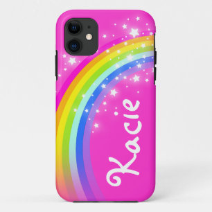 Helle rosa Mädchen Kacie Regenbogens nennen iphone Case-Mate iPhone Hülle