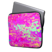 Helle rosa Marmorfarben Abstrakte Kunst Laptopschutzhülle (Vorderseite Links)