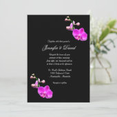 Helle rosa Orchideen-Hochzeits-Einladung Einladung (Stehend Vorderseite)