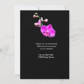 Helle rosa Orchideen-Hochzeits-Einladung Einladung (Rückseite)