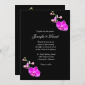 Helle rosa Orchideen-Hochzeits-Einladung Einladung (Vorne/Hinten)