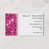 Helle rosa Paillette-Visitenkarte Visitenkarte (Rückseite)