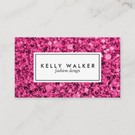 Helle rosa Paillette-Visitenkarte Visitenkarte