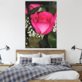 Helle Rosa Rose Leinwanddruck (Insitu (Schlafzimmer))