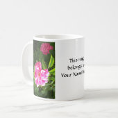 Helle rosa Rosen-Blumenphotographie Kaffeetasse (Vorderseite Links)