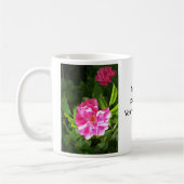 Helle rosa Rosen-Blumenphotographie Kaffeetasse (Links)