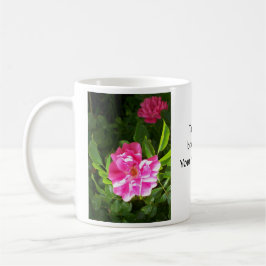 Helle rosa Rosen-Blumenphotographie Kaffeetasse