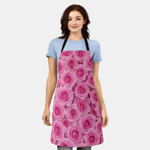 Helle rosa Rosen Schürze