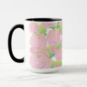 Helle rosa Rosen Tasse (Links)