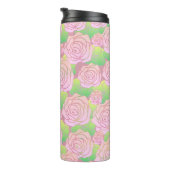 Helle rosa Rosen Thermosbecher (Nach rechts gedreht)