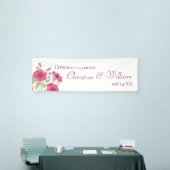Helle Rosa Rosenhochzeit Banner (Messeveranstaltung)