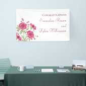 Helle Rosa Rosenhochzeit Banner (Messeveranstaltung)