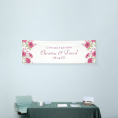 Helle Rosa Rosenhochzeit Banner (Messeveranstaltung)
