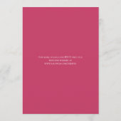 Helle Rosa Rosenhochzeit Einladung (Rückseite)