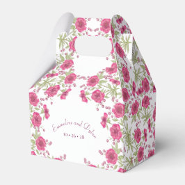 Helle Rosa Rosenhochzeit Geschenkschachtel
