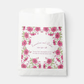 Helle Rosa Rosenhochzeit Geschenktütchen (Vorderseite)