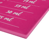 Helle rosa Umrechnungstabelle Kitchenmessung Schneidebrett (Ecke)