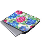 Helle rosa und blaue Blumenmuster hübsch Laptopschutzhülle (Vorne Knopf)