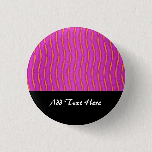 Helle rosa und orangefarbene moderne abstrakte Str Button (Vorderseite)