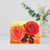 Helle Rose Einladungspostkarte (Stehend Vorderseite)