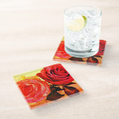 Helle Rose Glasuntersetzer (Schrägansicht)