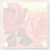 Helle Rose Glasuntersetzer (Rückseite)