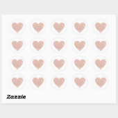 helle Rose Herz der Liebe Runder Aufkleber (Blatt)