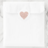 helle Rose Herz der Liebe Runder Aufkleber (Tasche)