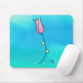 Helle Rose Mousepad (Mit Mouse)