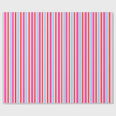 Helle rot-blaue Candy-Streifen Geschenkpapier (Flach)