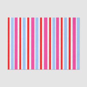Helle rot-blaue Candy-Streifen Seidenpapier