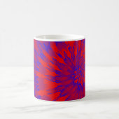 Helle Rot-Blauer-Spiral-Gefärbte Krawatte Kaffeetasse (Mittel)