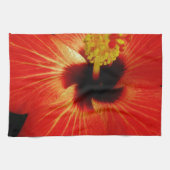 Helle Rot-Orange-Hibiskus-Blume Handtuch (Horizontal)